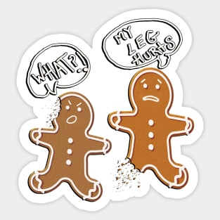 Funny Gingerbread Couple Gifts Cute Christmas Sticker